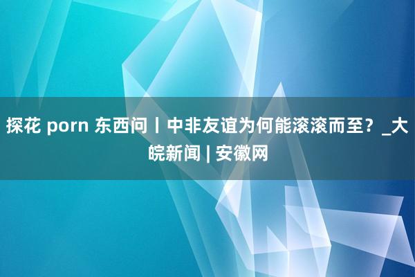 探花 porn 东西问丨中非友谊为何能滚滚而至？_大皖新闻 | 安徽网