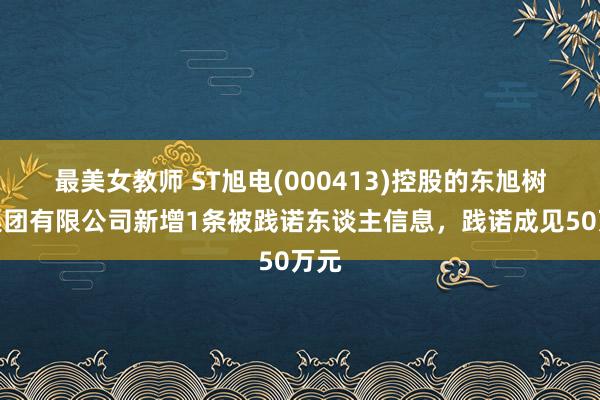 最美女教师 ST旭电(000413)控股的东旭树立集团有限公司新增1条被践诺东谈主信息，践诺成见50万元