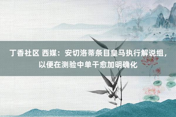 丁香社区 西媒：安切洛蒂条目皇马执行解说组，以便在测验中单干愈加明确化