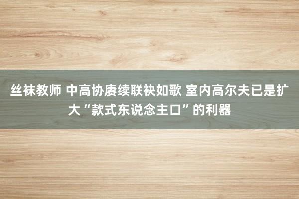 丝袜教师 中高协赓续联袂如歌 室内高尔夫已是扩大“款式东说念主口”的利器