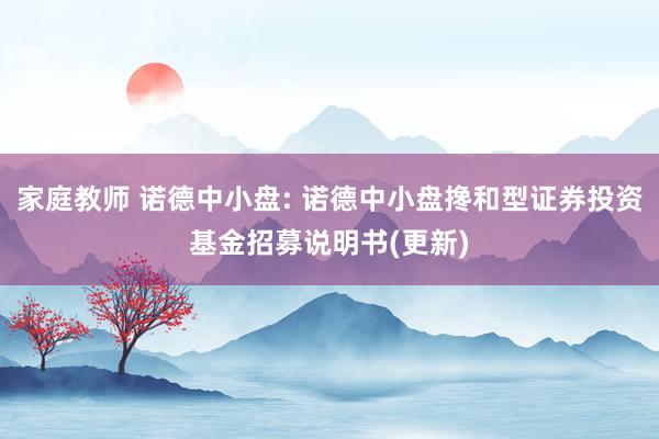 家庭教师 诺德中小盘: 诺德中小盘搀和型证券投资基金招募说明书(更新)