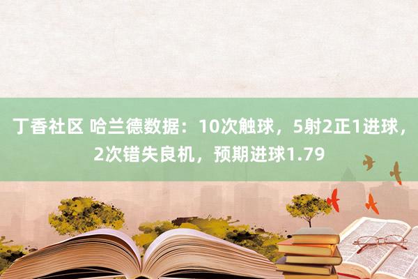 丁香社区 哈兰德数据：10次触球，5射2正1进球，2次错失良机，预期进球1.79