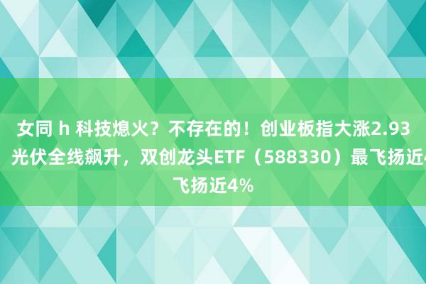 女同 h 科技熄火？不存在的！创业板指大涨2.93%，光伏全线飙升，双创龙头ETF（588330）最飞扬近4%