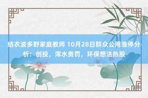 结衣波多野家庭教师 10月28日群众公用涨停分析：创投，浑水责罚，环保想法热股