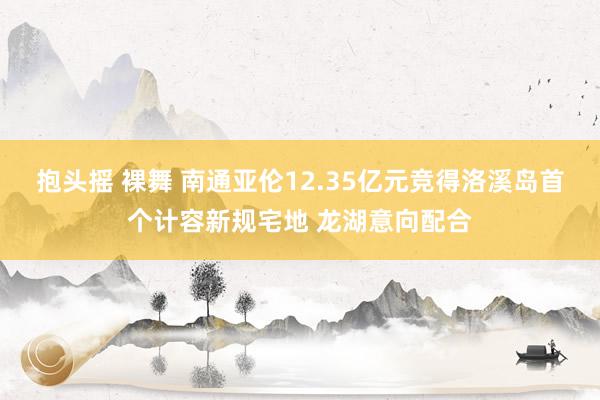 抱头摇 裸舞 南通亚伦12.35亿元竞得洛溪岛首个计容新规宅地 龙湖意向配合