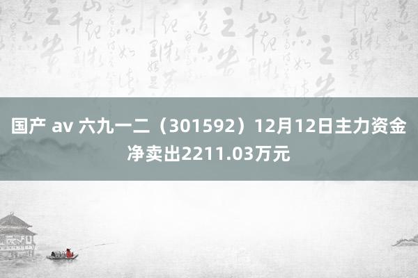 国产 av 六九一二（301592）12月12日主力资金净卖出2211.03万元