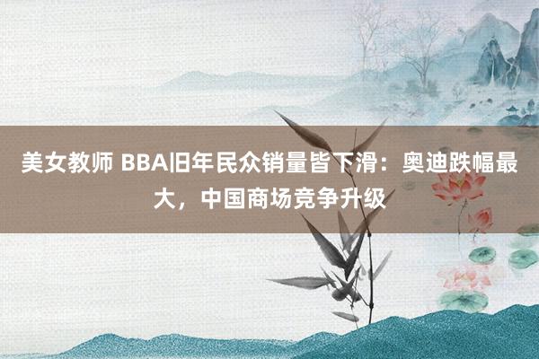 美女教师 BBA旧年民众销量皆下滑：奥迪跌幅最大，中国商场竞争升级